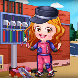 Baby Hazel Electrician Dressup