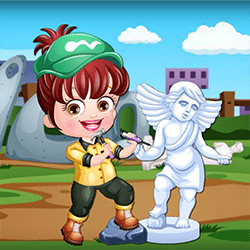 Baby Hazel As Sculptor Dressup